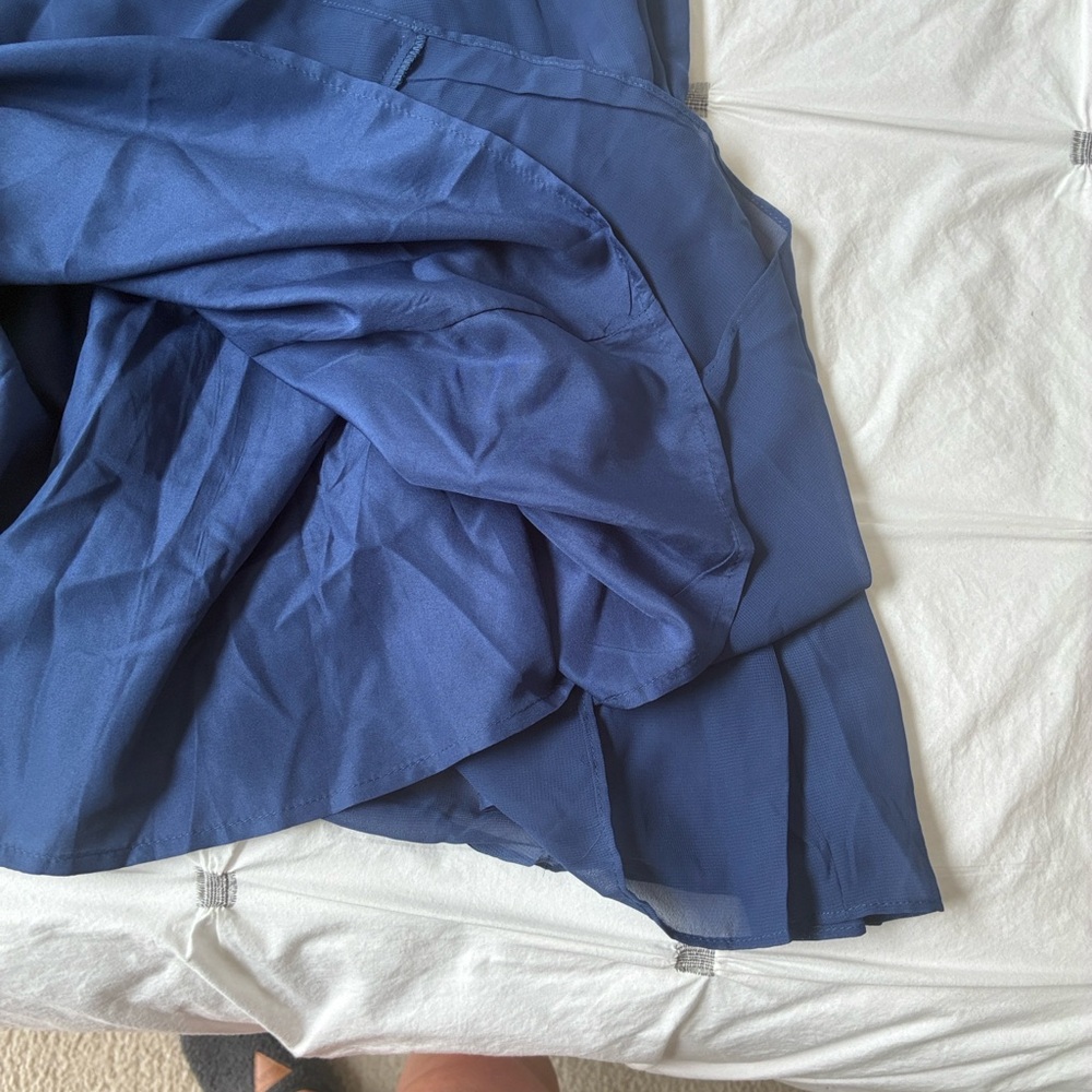 Elegant Navy Blue Halter Maxi Dress - Picture 9 of 9